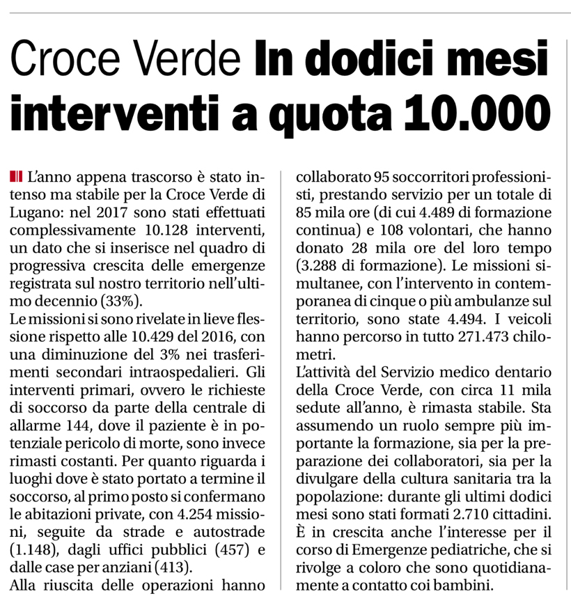 Corriere Ticino 02.02.2018