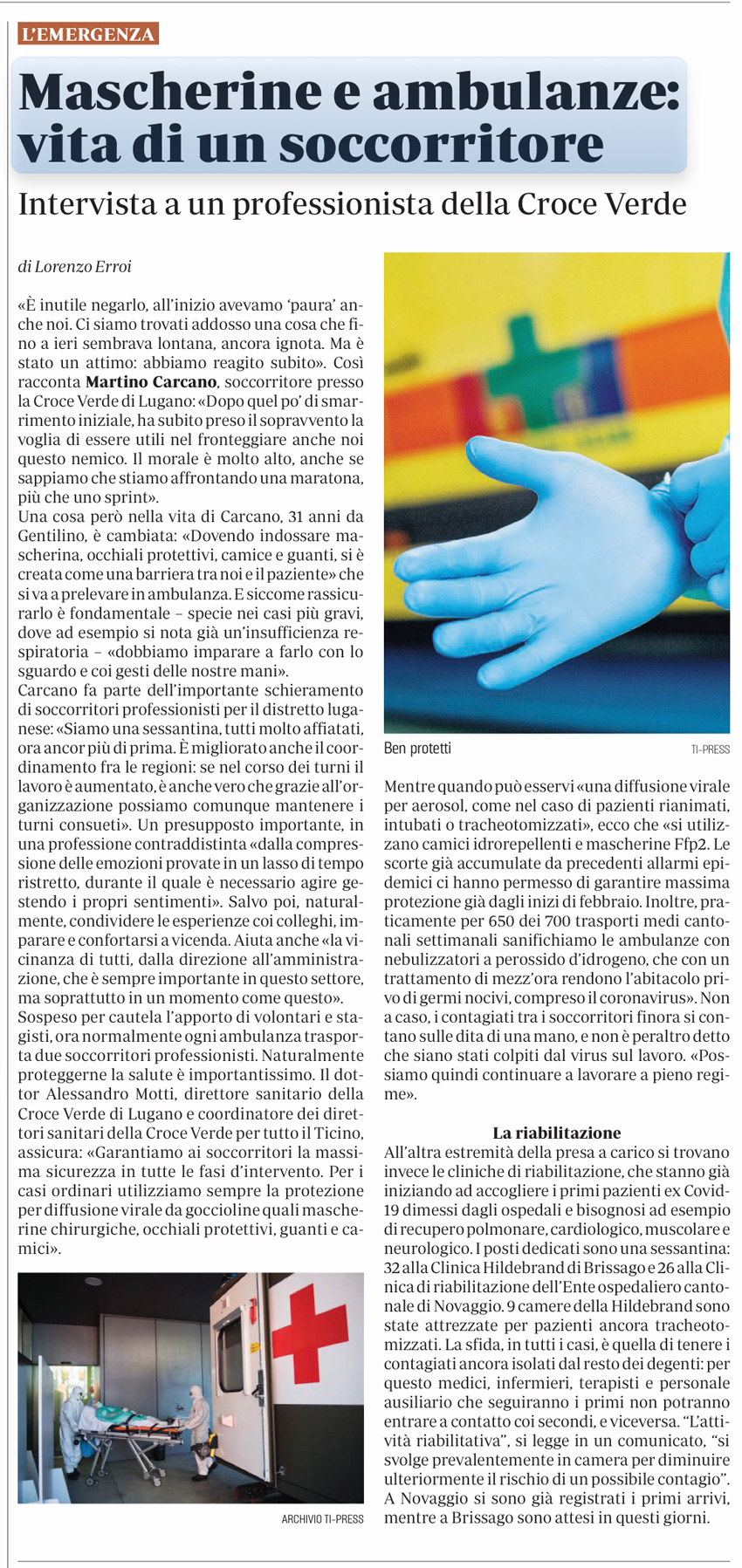 La Regione.08.04.2020